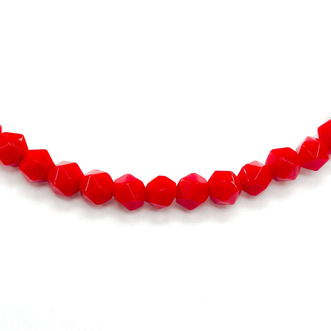 PIEDRA HEXAGONAL | 6MM | AGATA ROJA (7-34D)