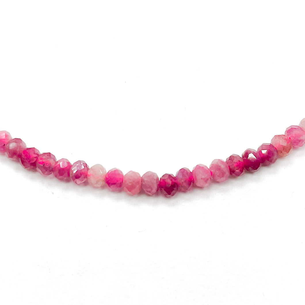PIEDRAS NATURALES | MINI | CUARZO FRUTILLA | RONDELL | 3.5X2.5MM (13-74G)