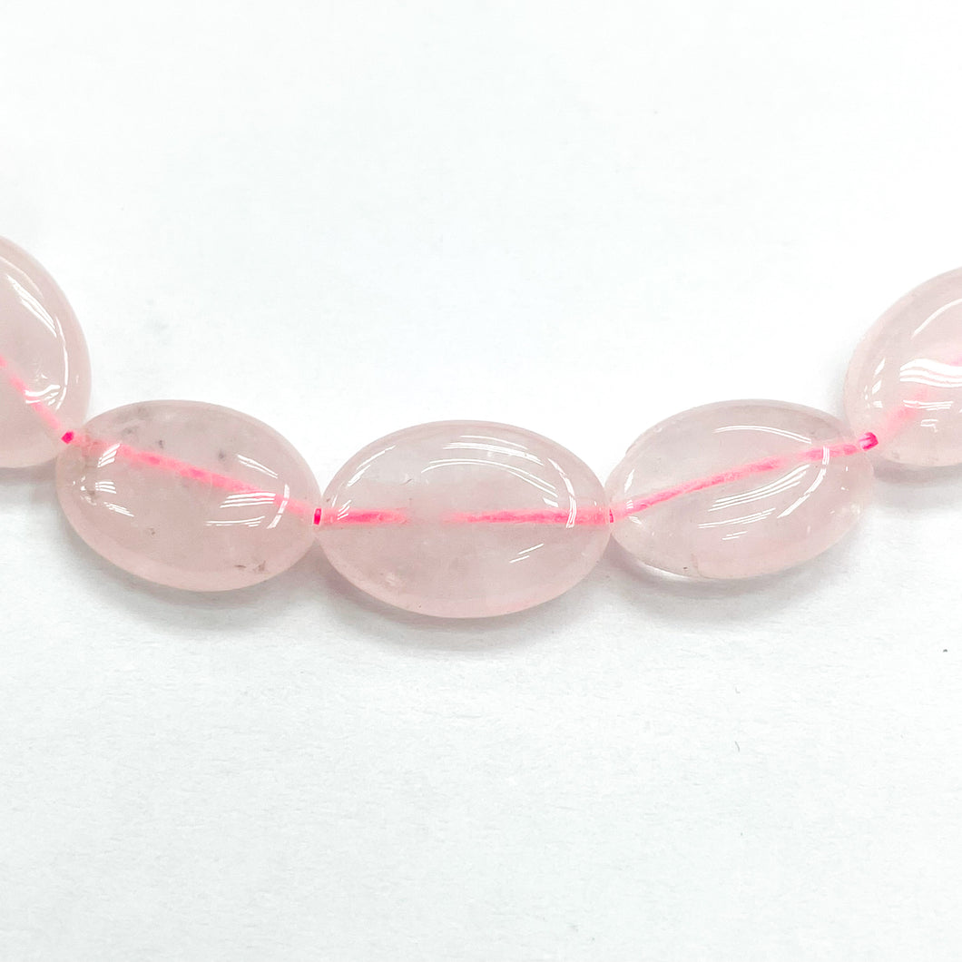 CUARZO ROSADO | OVALADO PLANO | 18X13MM