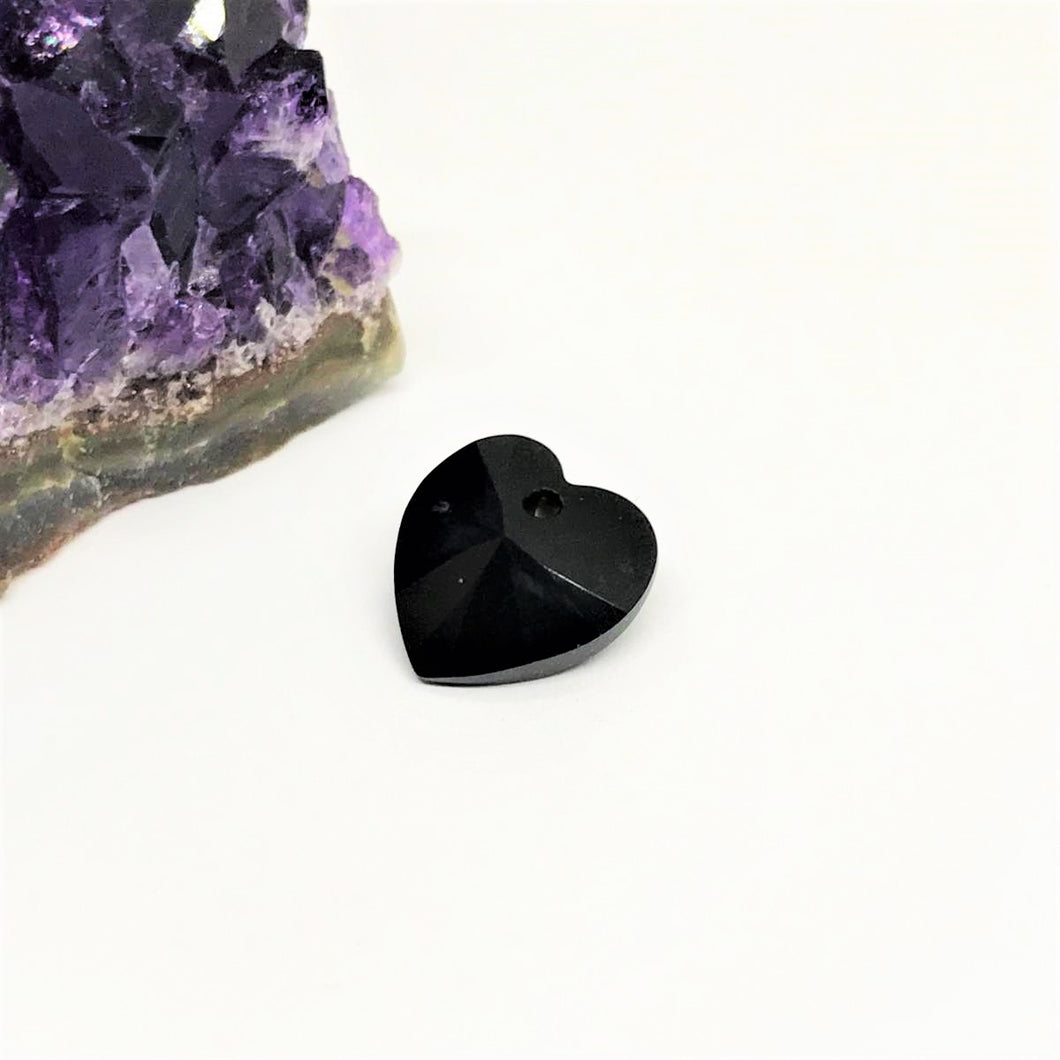 Swarovski Elements Corazón | 14mm | Negro