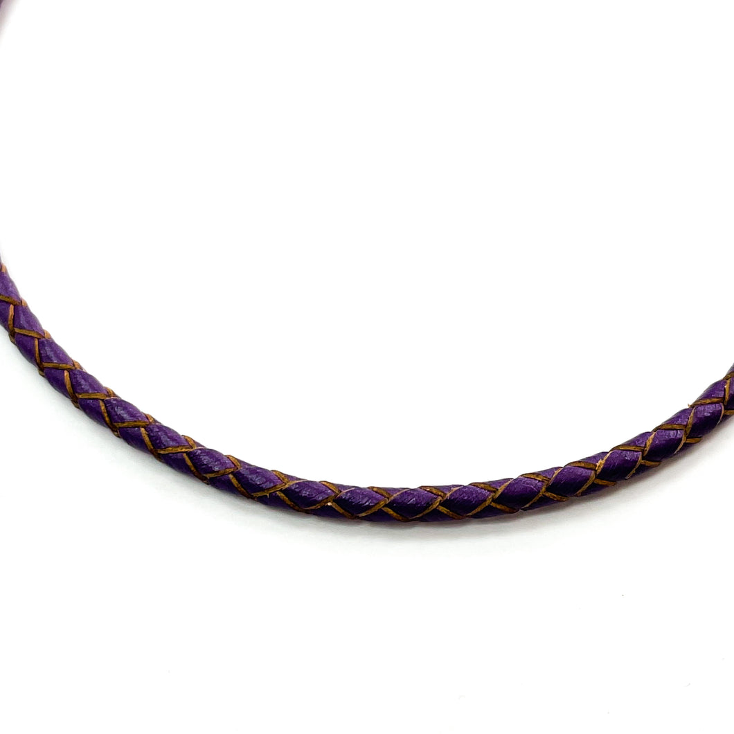 CUERO TRENZADO | 3MM |MORADO
