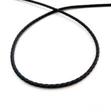 Cargar imagen en el visor de la galería, CUERO TRENZADO | 3MM | AZUL MARINO EXTRA OSCURO
