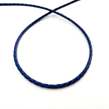 Cargar imagen en el visor de la galería, CUERO TRENZADO | 3MM |AZUL REY
