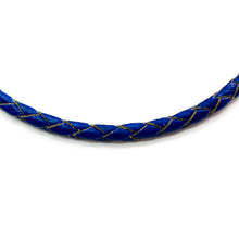 Cargar imagen en el visor de la galería, CUERO TRENZADO | 3MM |AZUL REY
