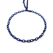 Cargar imagen en el visor de la galería, CADENA FANTASÍA | CANDADO OVALADA | 3MM | AZUL (YH-4375)
