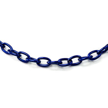 Cargar imagen en el visor de la galería, CADENA FANTASÍA | CANDADO OVALADA | 3MM | AZUL (YH-4375)
