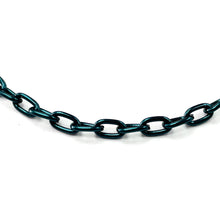 Cargar imagen en el visor de la galería, CADENA FANTASÍA | CANDADO OVALADA | 3MM | VERDE PETROLEO (YH-4375)
