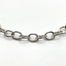 Cargar imagen en el visor de la galería, CADENA FANTASÍA | CANDADO OVALADA | 6MM | PLATEADO (YH-4043)
