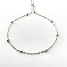 Cargar imagen en el visor de la galería, CADENA FANTASÍA | CANDADO OVALADA CON BOLITA | 1.7 MM | PLATEADO (HH-2331)
