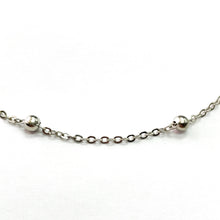 Cargar imagen en el visor de la galería, CADENA FANTASÍA | CANDADO OVALADA CON BOLITA | 1.7 MM | PLATEADO (HH-2331)
