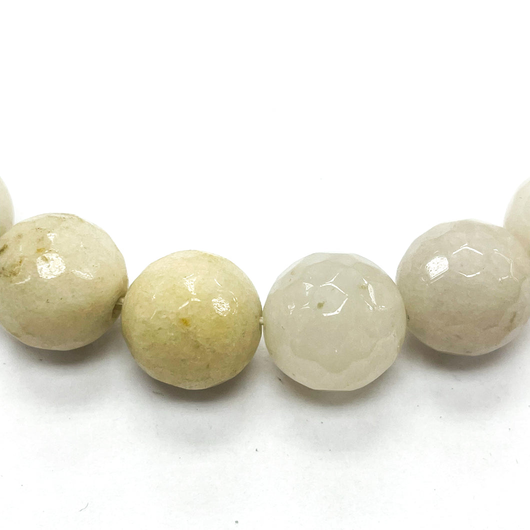 Agata Facetada | 12mm | Crema matizado (13-33A)