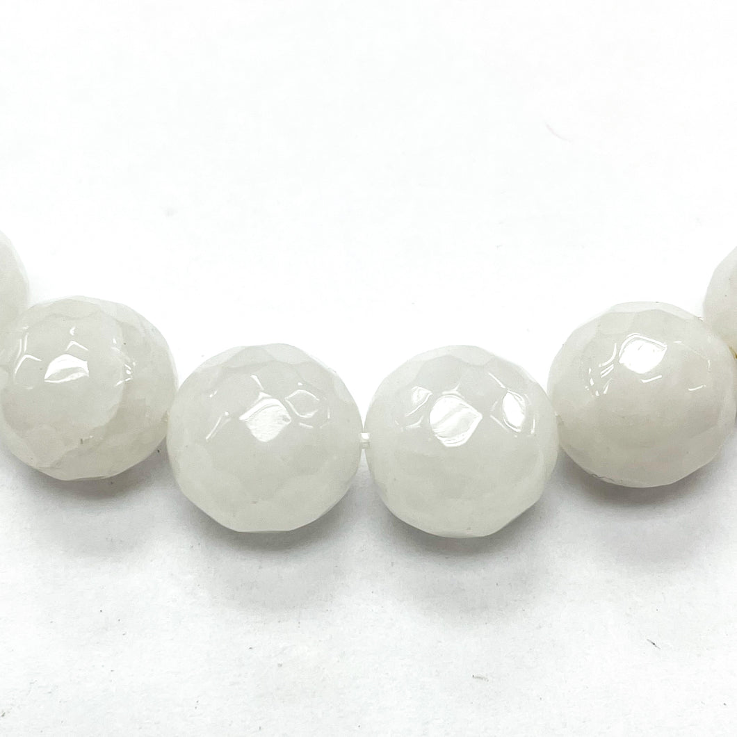 Agata Facetada | 12mm | Blanco (13-39A)