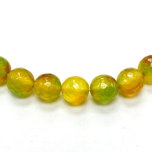 Cargar imagen en el visor de la galería, Agata Facetada | 8mm | Verde Amarillo burdeo (13-30B)

