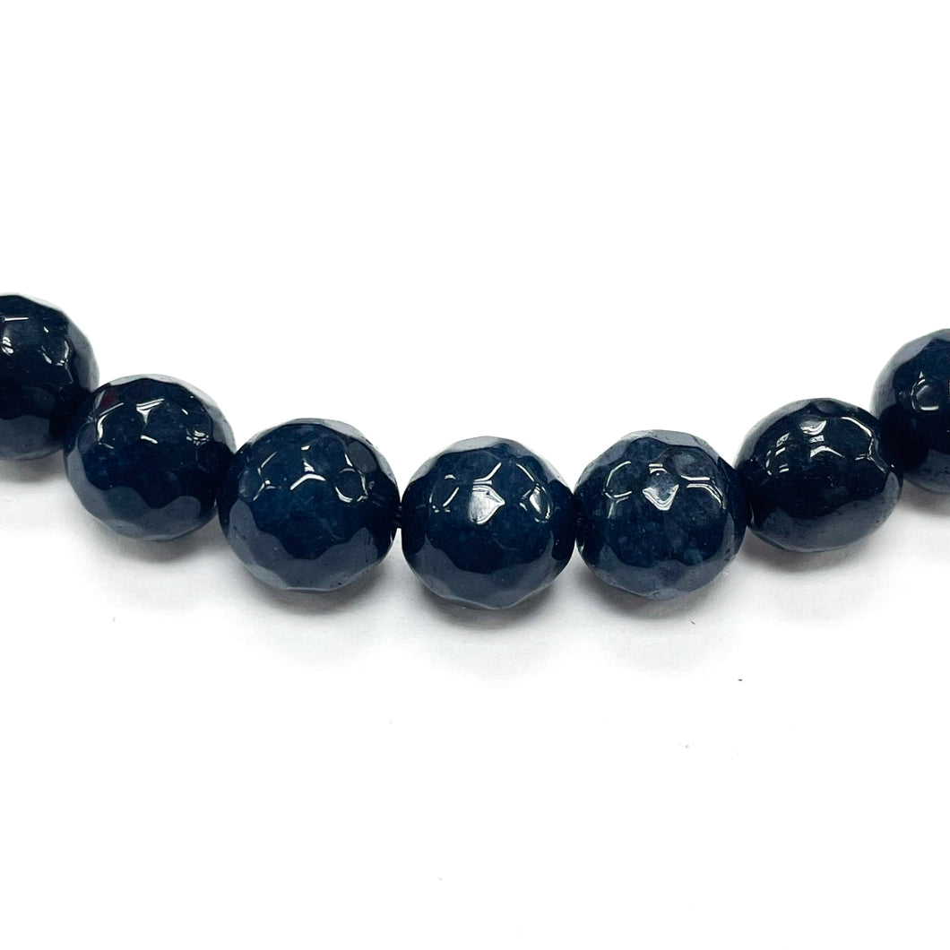 Agata Facetada | 8mm | Azul marino (13-33B)