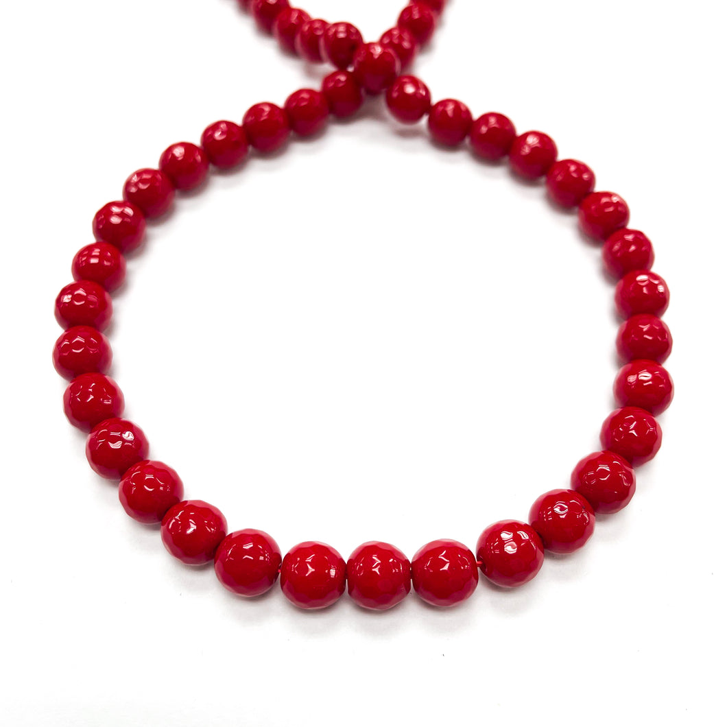 AGATA FACETADA | 8MM | ROJO