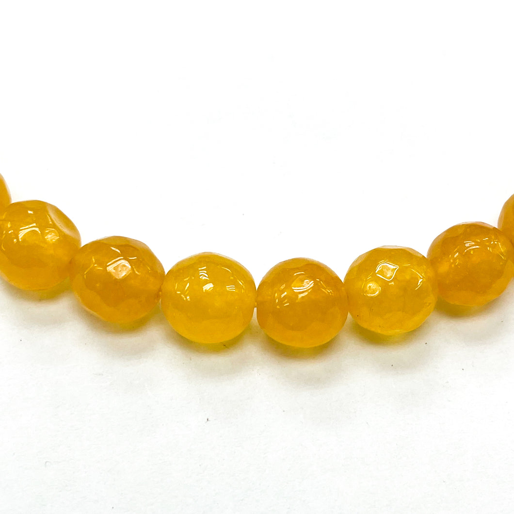 Agata Facetada | 8mm | Amarillo intenso (13-42B)