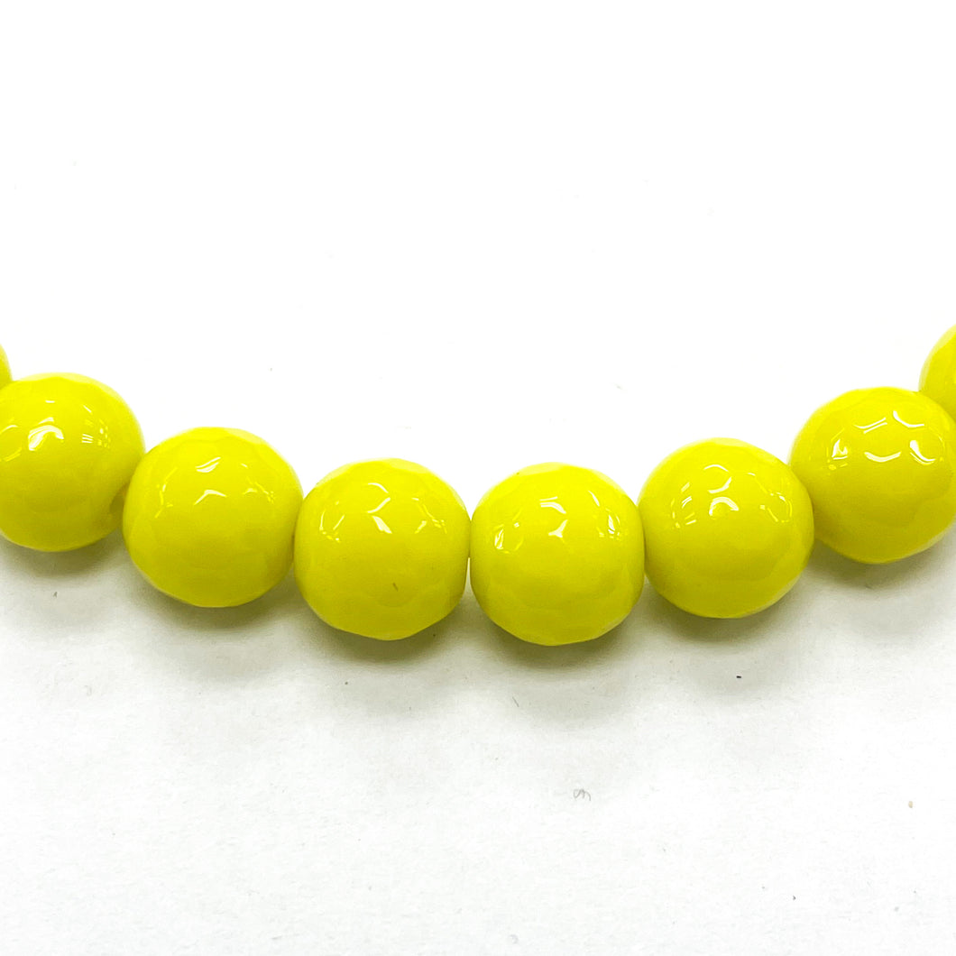 Agata Facetada | 8mm | Matte Amarillo (13-43B)