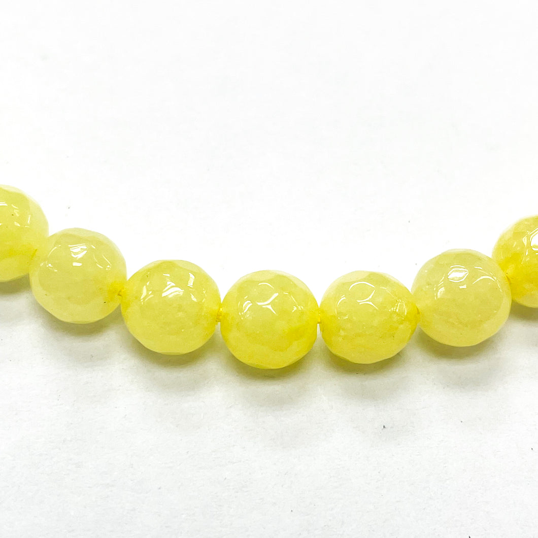 Agata Facetada | 8mm | Amarillo claro op (13-44B)