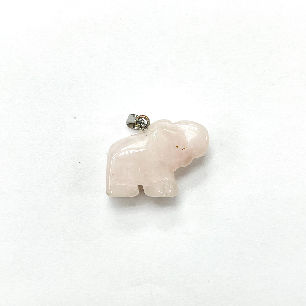 ELEFANTE DE PIEDRA | 25MM | CUARZO ROSADO (C3-27CP)