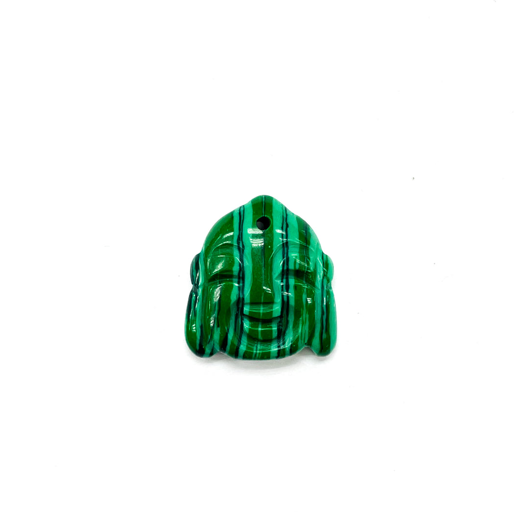COLGANTE DE PIEDRA | CABEZA DE BUDA | 20MM | MALAQUITA