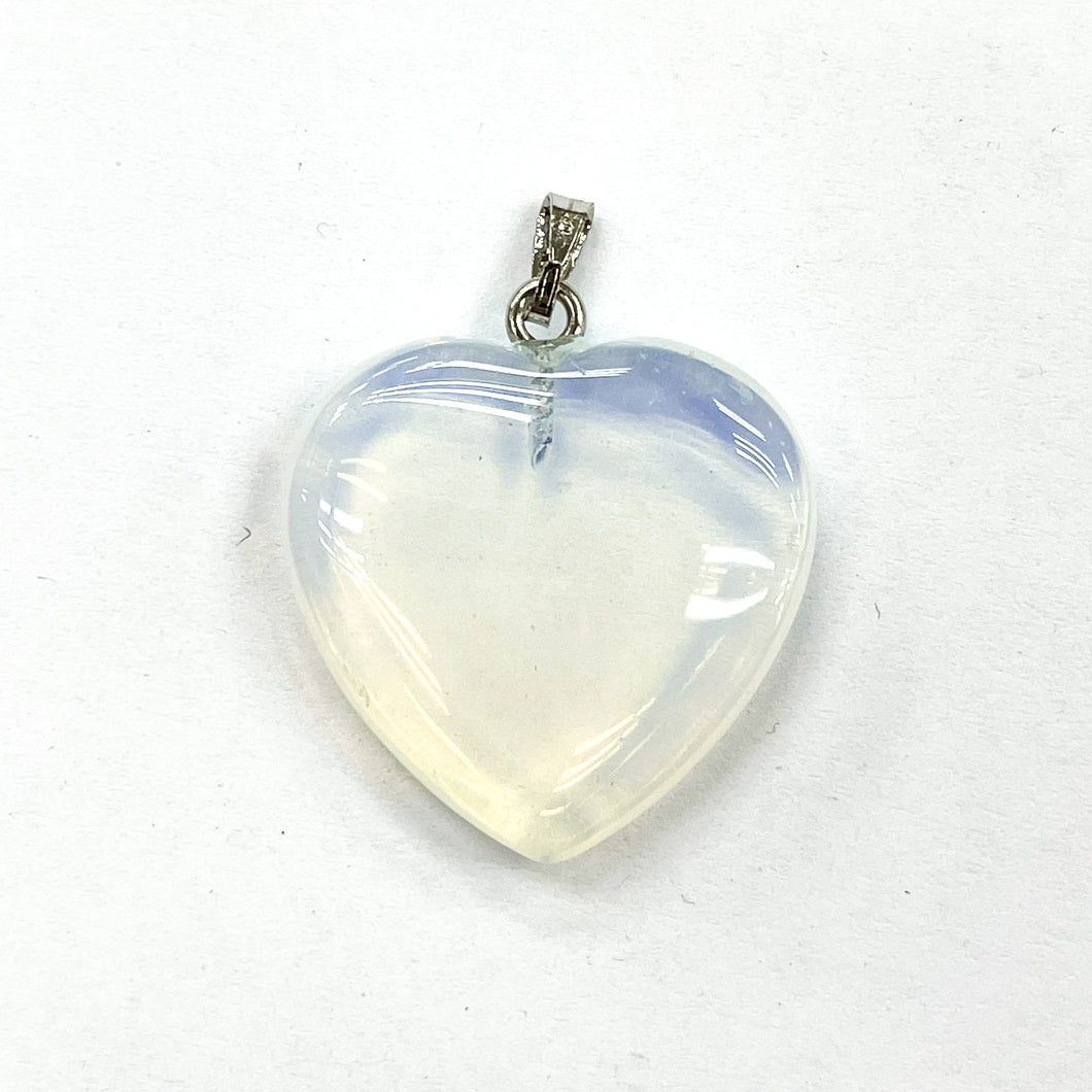 COLGANTE DE PIEDRA | CORAZON GRANDE | 25MM | PIEDRA LUNA