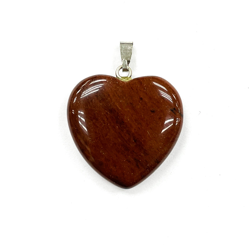 COLGANTE DE PIEDRA | CORAZON GRANDE | 25MM | OBSIDIANA CAOBA