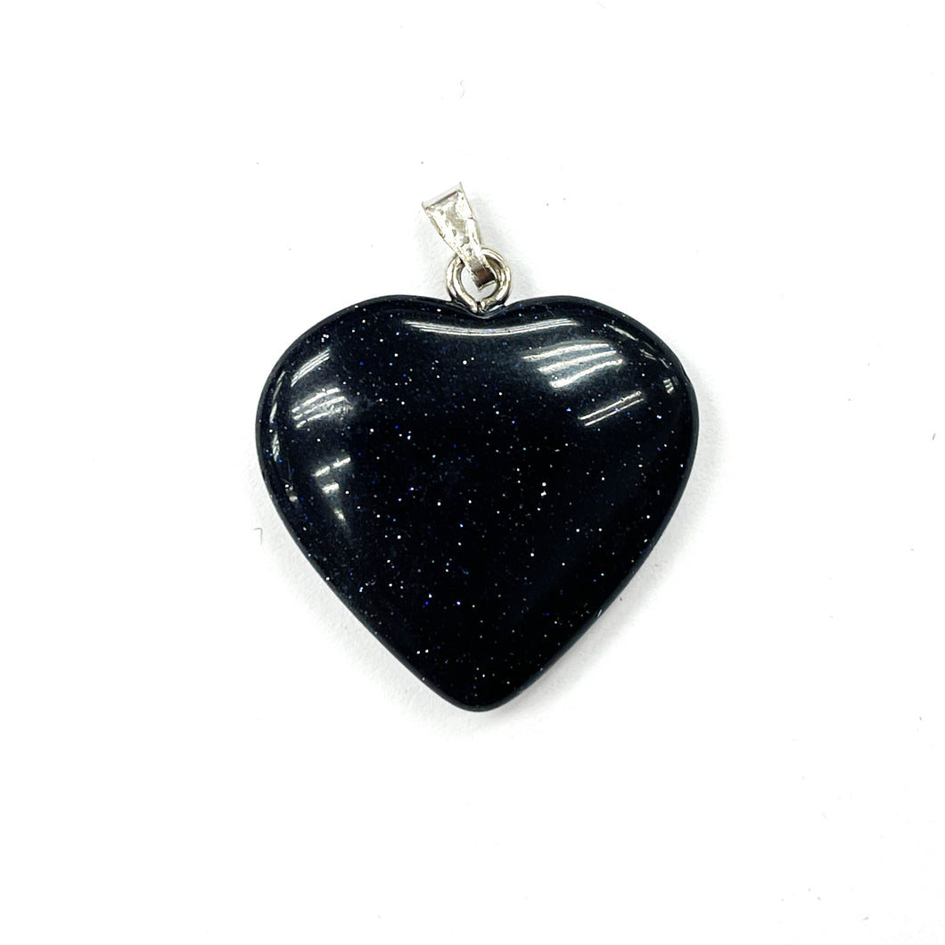 COLGANTE DE PIEDRA | CORAZON GRANDE | 25MM | LLUVIA DE ESTRELLAS