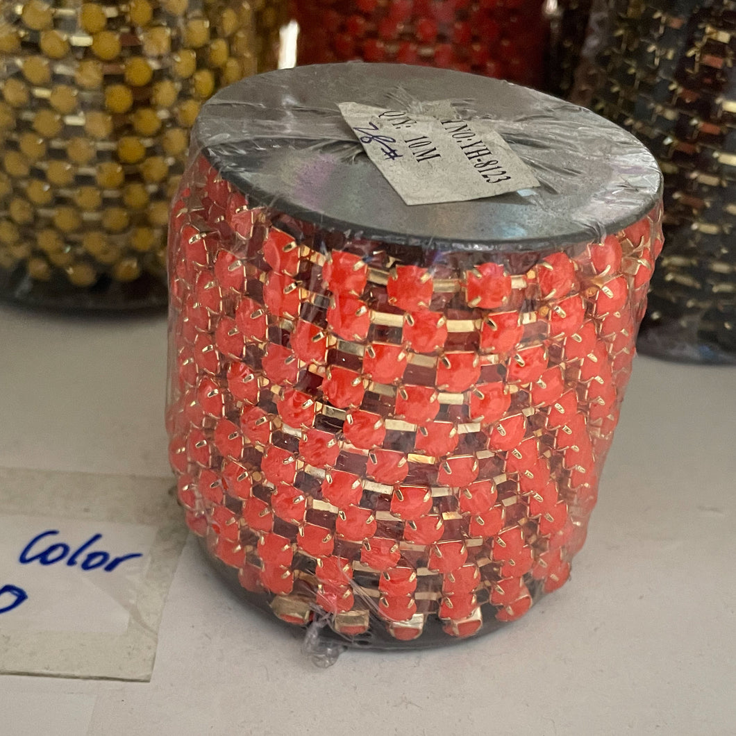 ROLLO STRASS | 6X6MM | NARANJA