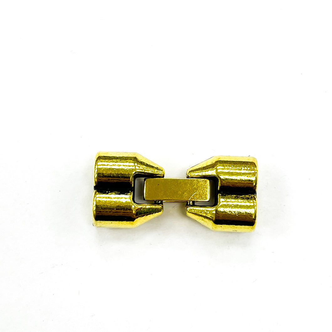 BROCHE PARA CUERO REDONDO DOBLE | DORADO