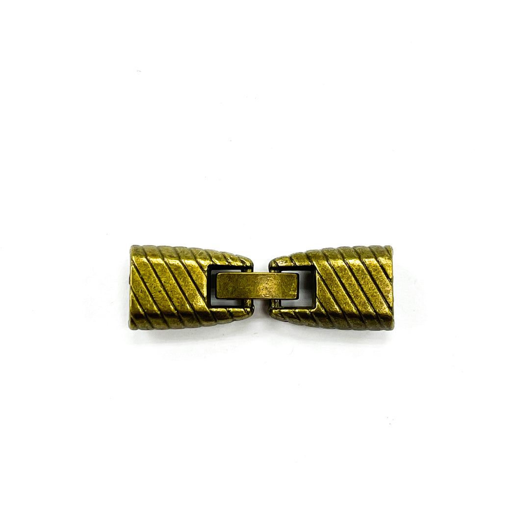 BROCHE PARA CUERO CON LINEAS | ENVEJECIDO