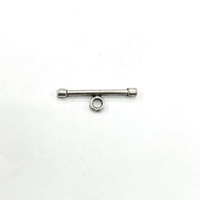 Cargar imagen en el visor de la galería, BROCHE T | RECTANGULAR | 4 PARES | NIQUELADO
