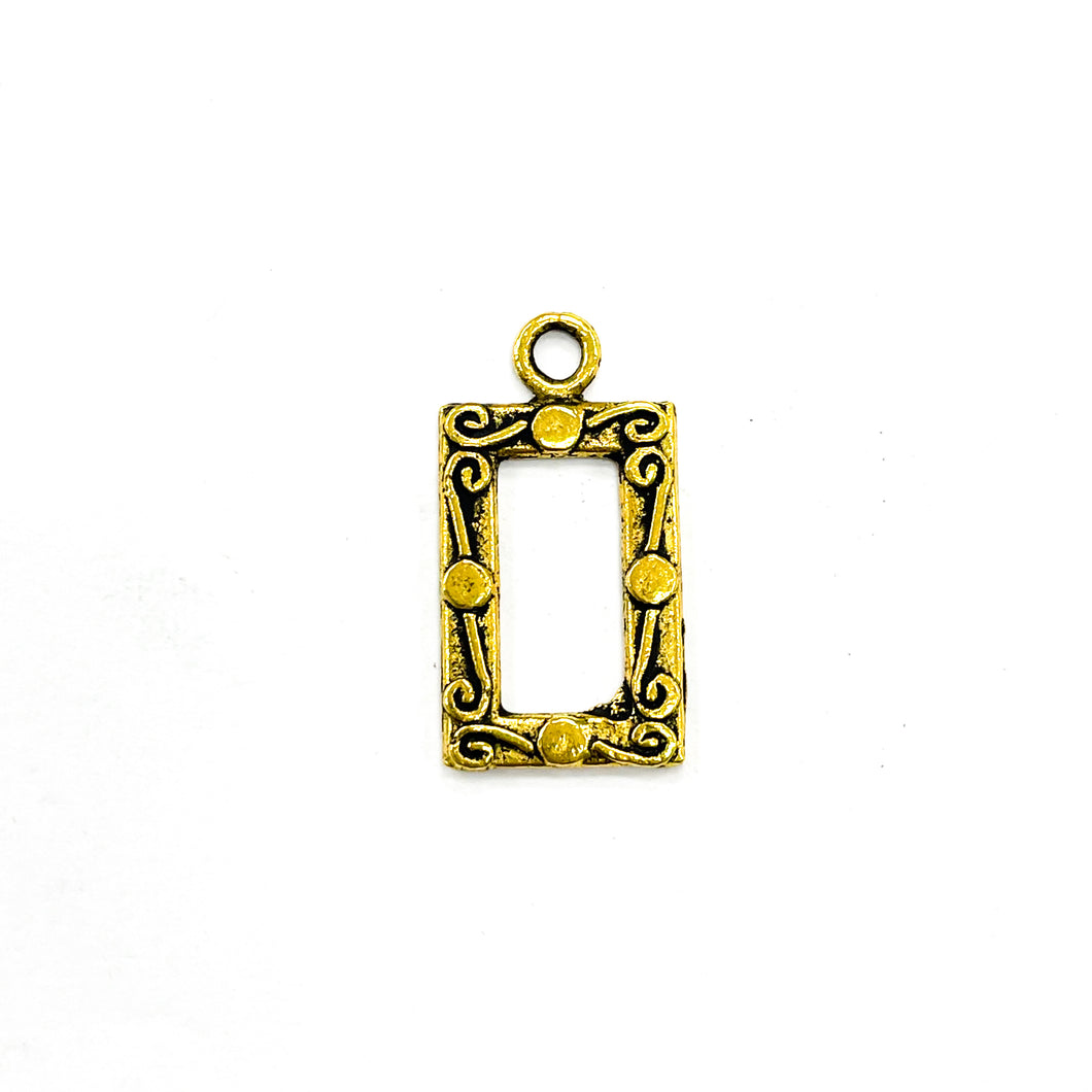BROCHE T | RECTANGULAR | 4 PARES | DORADO