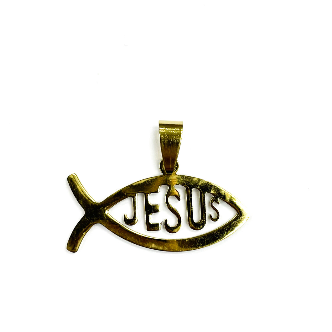 COLGANTE ACERO | JESUS SENCILLO | 35MM | DORADO | (C4-32CA)