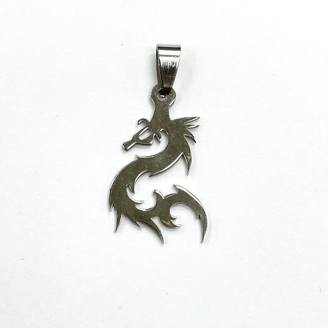 COLGANTE ACERO | DRAGON | 30MM | PLATEADO | (C8-76CA)