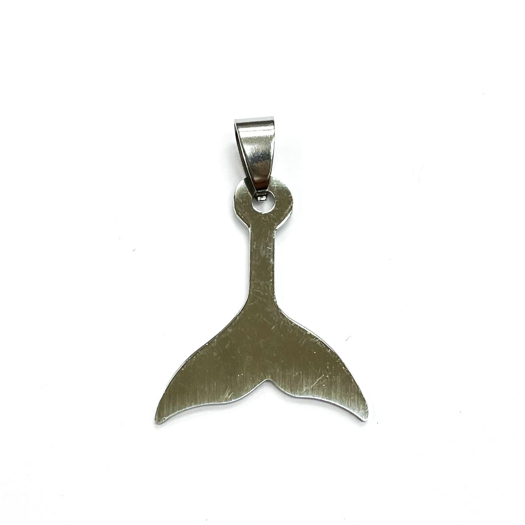 COLGANTE ACERO | COLA DE BALLENA | 30MM | PLATEADO | (C9-85CA)