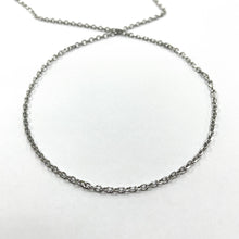 Cargar imagen en el visor de la galería, CADENA ACERO | CANDADO OVALADA BORDE APLANADO | 2.2MM (HH-194)
