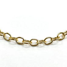 Cargar imagen en el visor de la galería, CADENA FANTASIA | CANDADO OVALADA | 5MM | DORADO (YH-4375)
