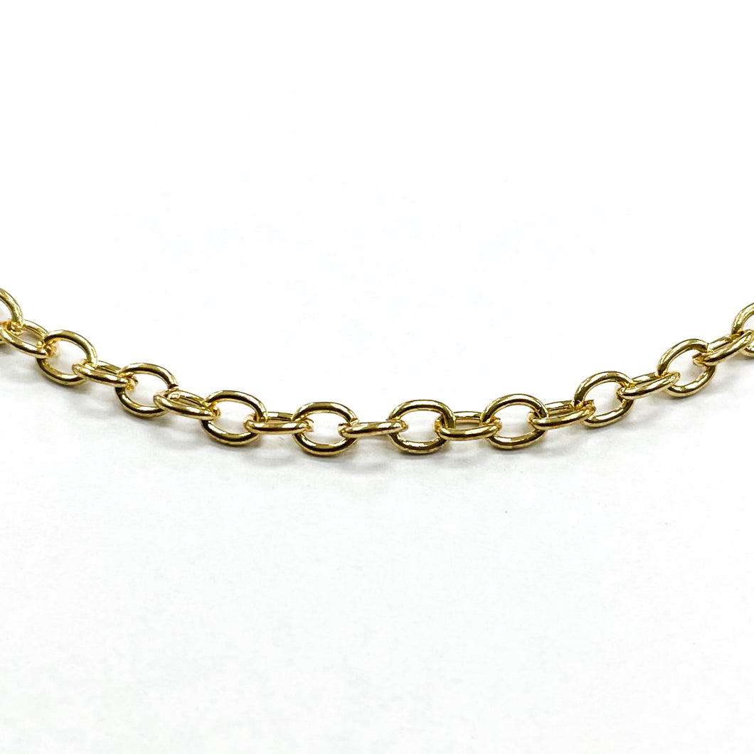 CADENA FANTASIA | CANDADO OVALADA | 3MM |  DORADO (YH-4215)