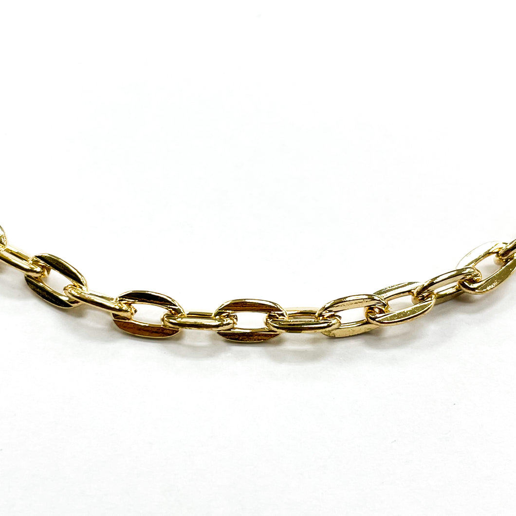 CADENA FANTASIA | FORZADA PLANA | 4.4MM | DORADO (YH-9288)