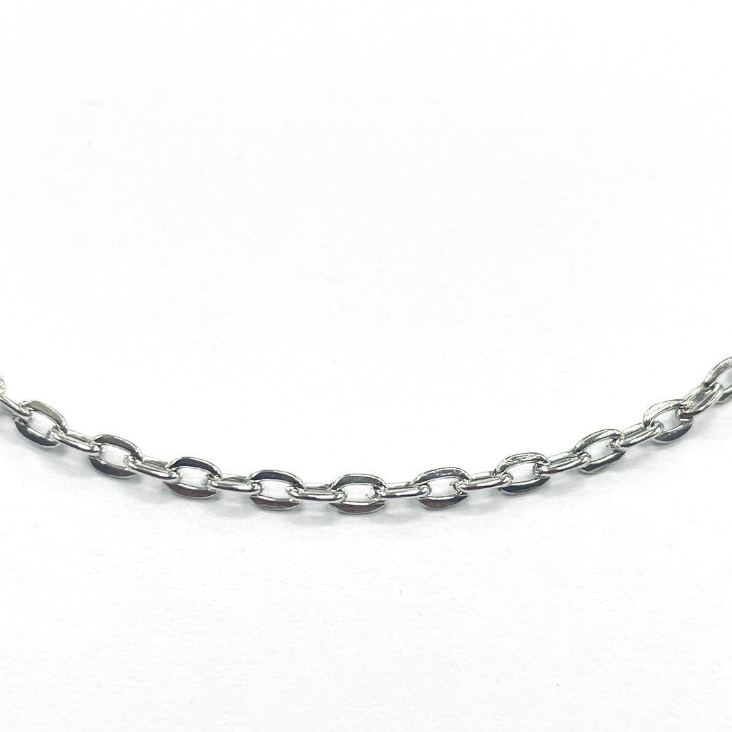 CADENA FANTASIA | FORZADA PLANA | 2.5MM | PLATEADO (YH-4049)