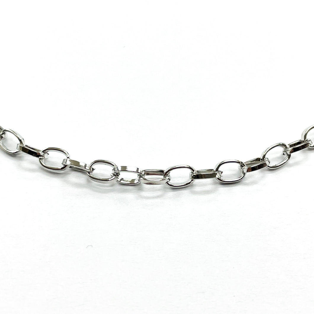 CADENA FANTASIA | BELCHER OVALADO | 3.3MM | PLATEADO (YH-4379)