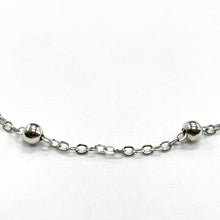 Cargar imagen en el visor de la galería, CADENA FANTASIA | CANDADO OVALADA CON BOLITA | 2MM | PLATEADO (HH-2332)
