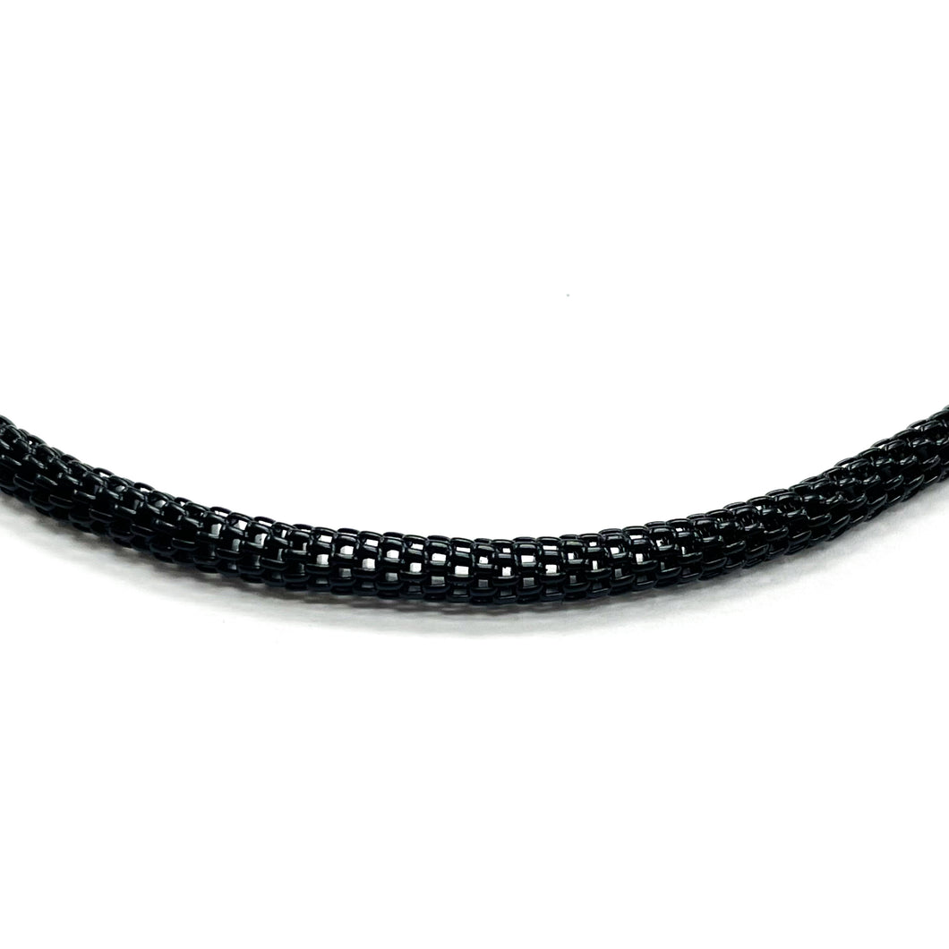 CADENA FANTASIA | MALLA TUBULAR | 3.2MM | NEGRO (YH-6129)