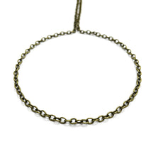 Cargar imagen en el visor de la galería, CADENA FANTASIA | CANDADO OVALADA | 3MM | ENVEJECIDO (YH-4215)
