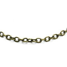 Cargar imagen en el visor de la galería, CADENA FANTASIA | CANDADO OVALADA | 3MM | ENVEJECIDO (YH-4215)
