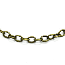 Cargar imagen en el visor de la galería, CADENA FANTASIA | CANDADO OVALADA | 4.7MM | ENVEJECIDO (YH-4375)
