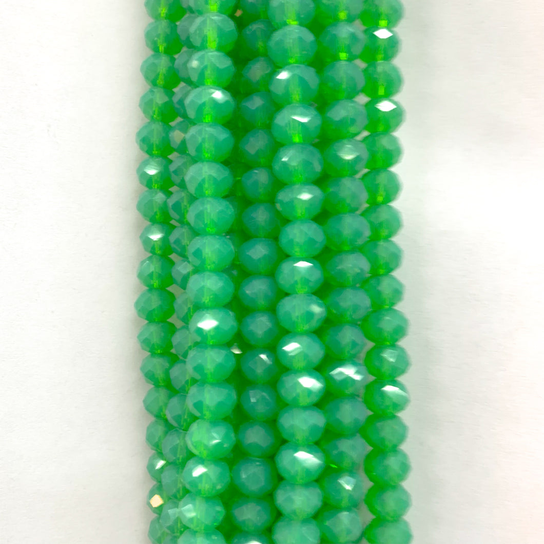 Cristal chato | 8 mm | Verde Opalescente 114