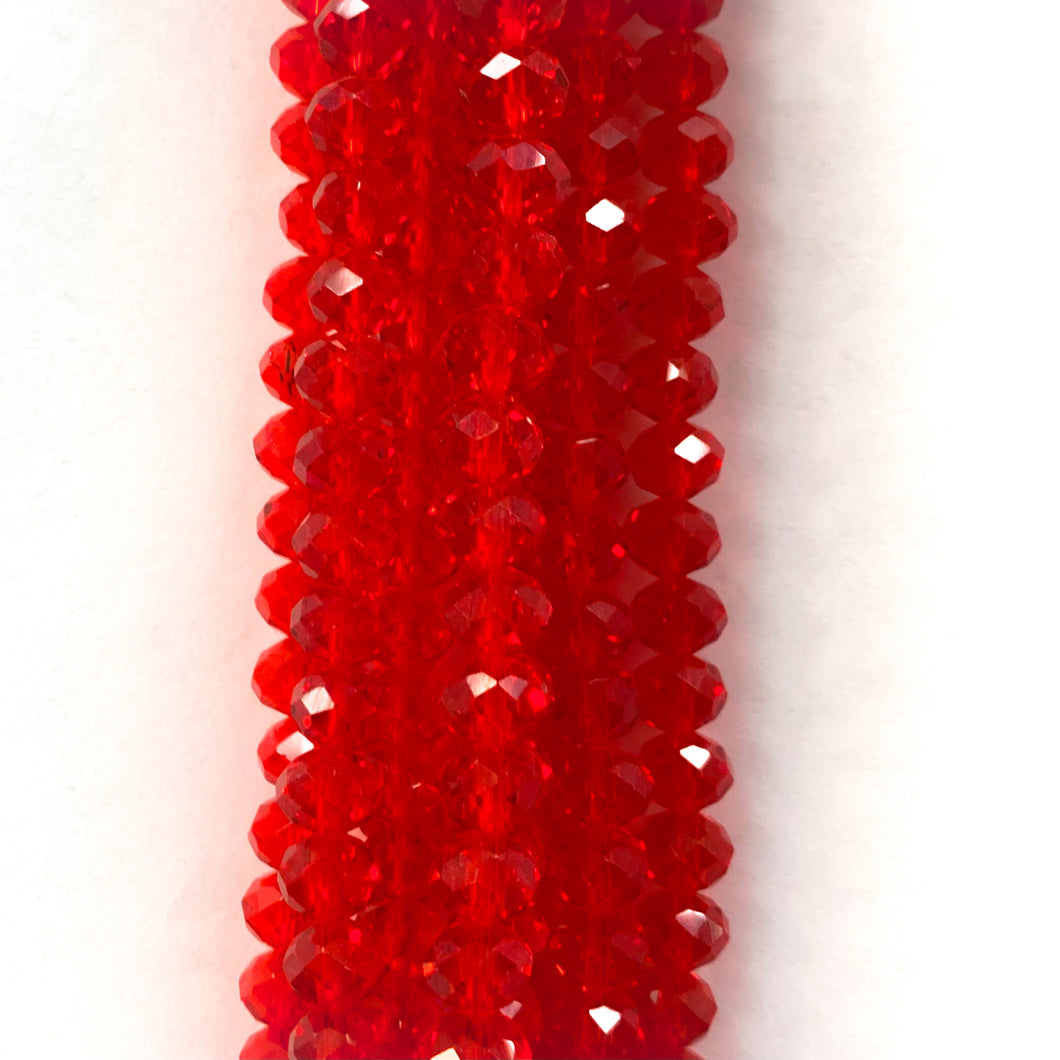 Cristal chato | 8 mm | Traslucido Rojo 1 (22-2Y)