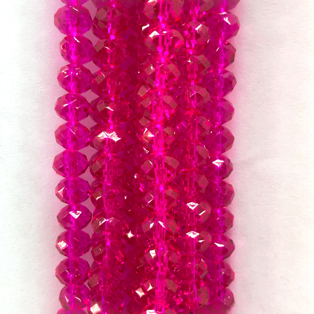 Cristal chato | 8 mm | Fucsia Traslucido 177