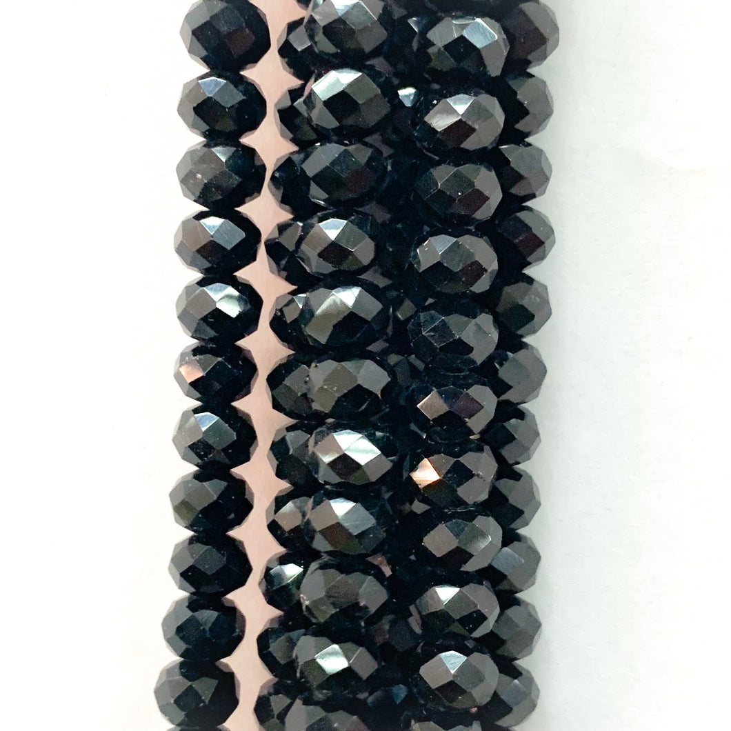 Cristal chato | 8 mm | Matte Negro